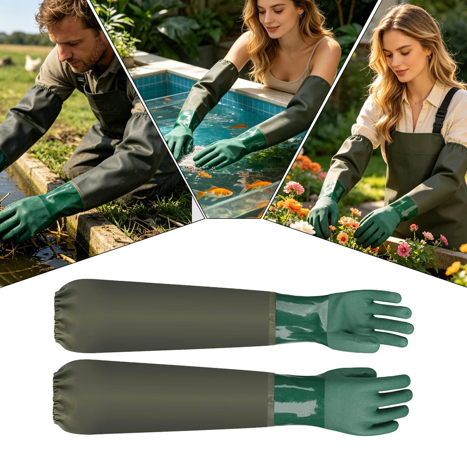 Fishing Gloves - Waterproof Rubber Gloves Long lasting Resistant