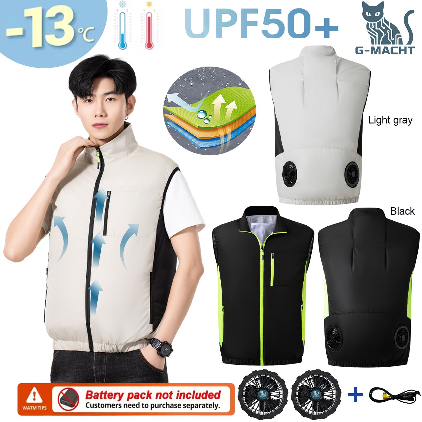 Summer Breathable Wearable Coo - Fishing Vest ulasan dan harga