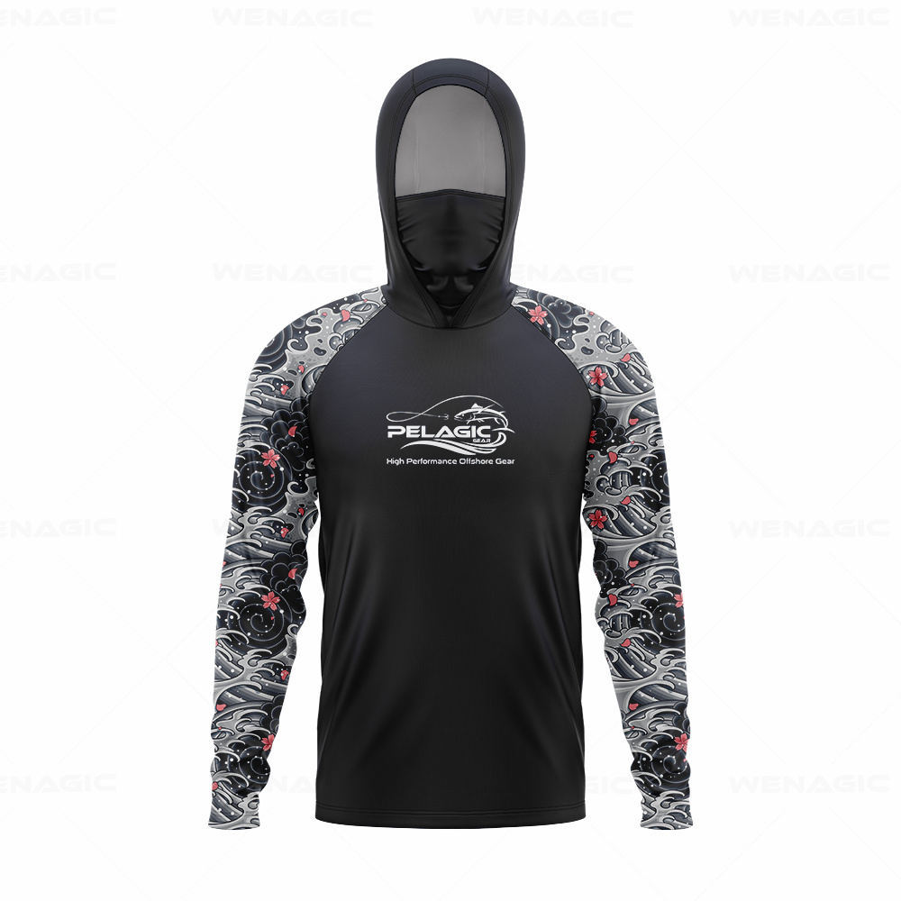 pelagic gear Men Hood Fishing  - Fishing Shirt Uv Protection ulasan dan harga