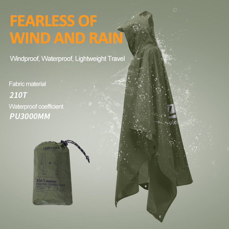 3 In 1 Outdoor Raincoat Hooded - Fishing Rain Suit ulasan dan harga