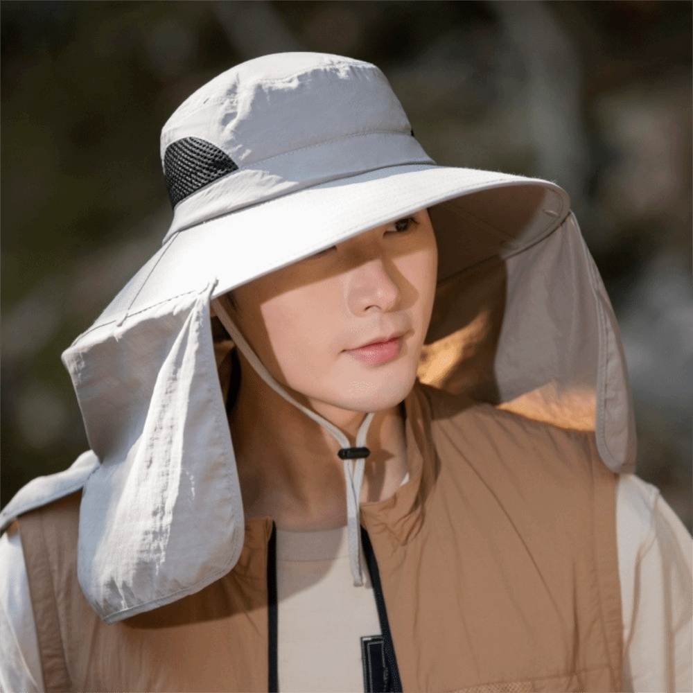 Fashion Cloth Men Sun Hat Big  - Fishing Hat ulasan dan harga