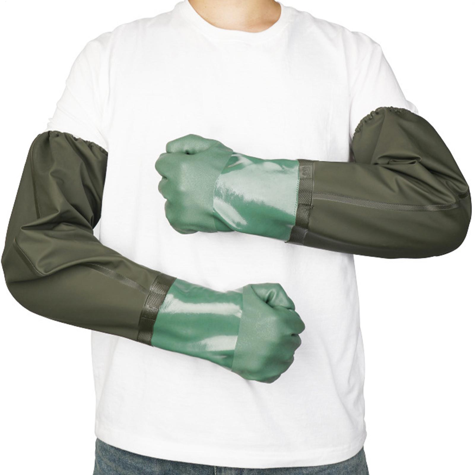 Waterproof Rubber Gloves Long  - Fishing Gloves ulasan dan harga