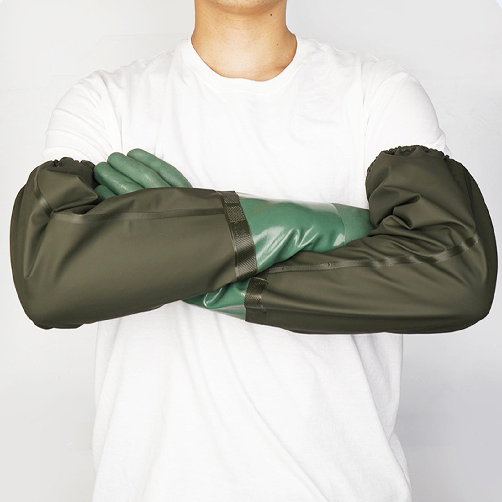 Waterproof Rubber Gloves Long  - Fishing Gloves ulasan dan harga